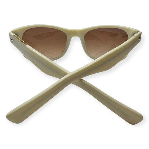 7 FOR ALL MANKIND Echo Sunglasses Square White/Ivory Frame Brown Lenses 143mm - Picture 7 of 10
